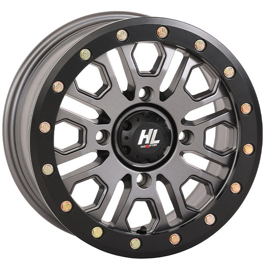 15x7 4/156 5+2 (+38mm) High Lifter HL23 Beadlock Wheel - Gun Metal Grey